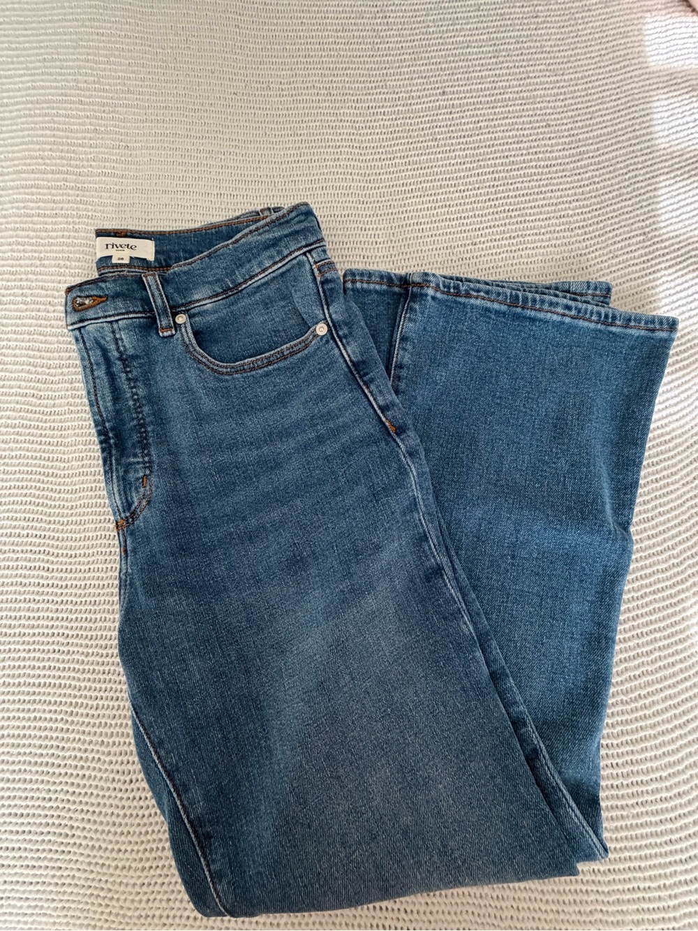 LOFT Classic Light Blue Flare Jeans - Picture 4 of 6